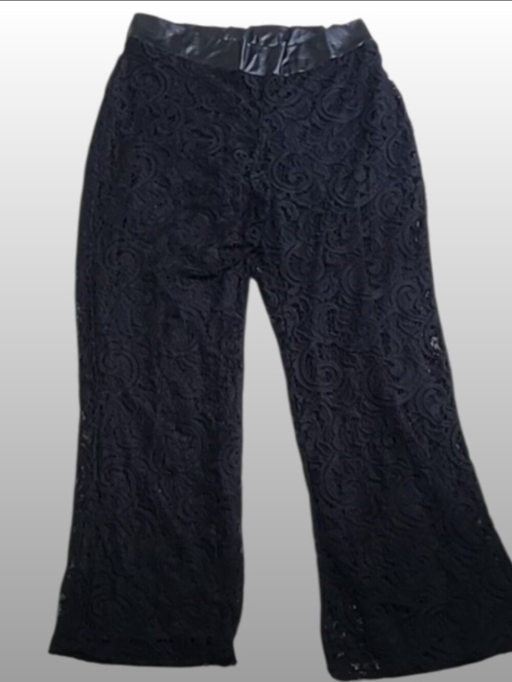 Ashley Stewart Lace Wide-Leg Pants